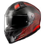 FF811 VECTOR II CARBON sjajna crno crvena kaciga