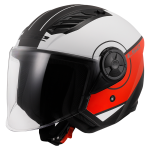 OF616 AIRFLOW II COVER mat belo crvena kaciga