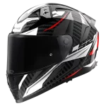 FF811 VECTOR II CARBON SAVAGE sjajna crveno belo siva kaciga