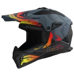 MX708 FAST II WASH mat sivo narandžasta kaciga