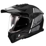 MX702 PIONEER II HILL mat crno siva kaciga