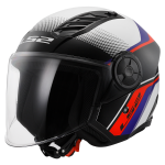 OF616 AIRFLOW II RUSH sjajna belo plavo crvena kaciga