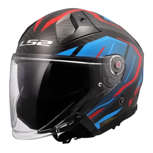 OF603 INFINITY II CARBON URUS plavo crvena kaciga