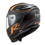 FF327 CHALLENGER CARBON mat sivo narandžasta kaciga - Слика 2