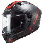 FF805 THUNDER CARBON SPUTNIK sjajna sivo crvena kaciga