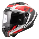FF805 THUNDER CARBON GP AERO RAUTE sjajna belo crvena kaciga