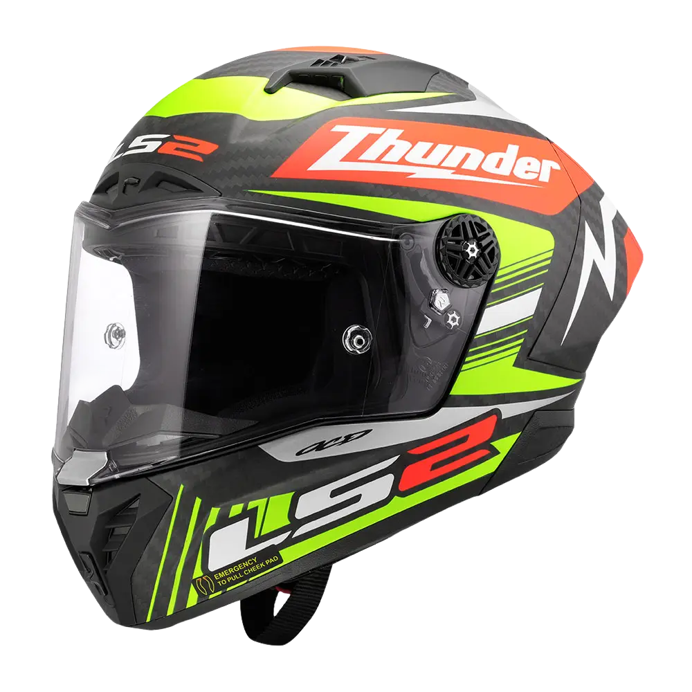 168059931#1 FF805 THUNDER CARBON GP AERO REPLICA mat crna kaciga - Слика 1