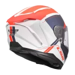 FF817 CHALLENGER II TITAN mat belo plavo crvena kaciga - Слика 4