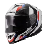 FF818 STORM III SPORTY sjajna belo plavo crvena kaciga