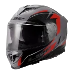 FF818 STORM III DYNAMO sjajna sivo crvena kaciga