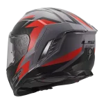 FF818 STORM III DYNAMO sjajna sivo crvena kaciga - Слика 4