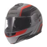 FF908 STROBE II MONZA mat crno sivo crvena kaciga