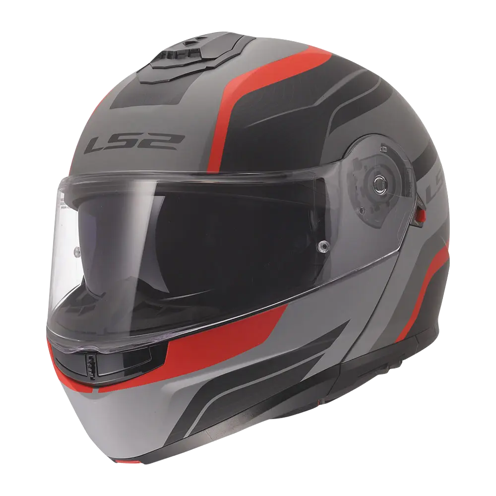 569082231#1 FF908 STROBE II MONZA mat crno sivo crvena kaciga - Слика 1
