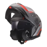 FF908 STROBE II MONZA mat crno sivo crvena kaciga - Слика 3