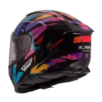 FF818 STORM III KAOS sjajna crno ljubičasto plava kaciga - Слика 4