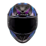 FF818 STORM III KAOS sjajna crno ljubičasto plava kaciga - Слика 3